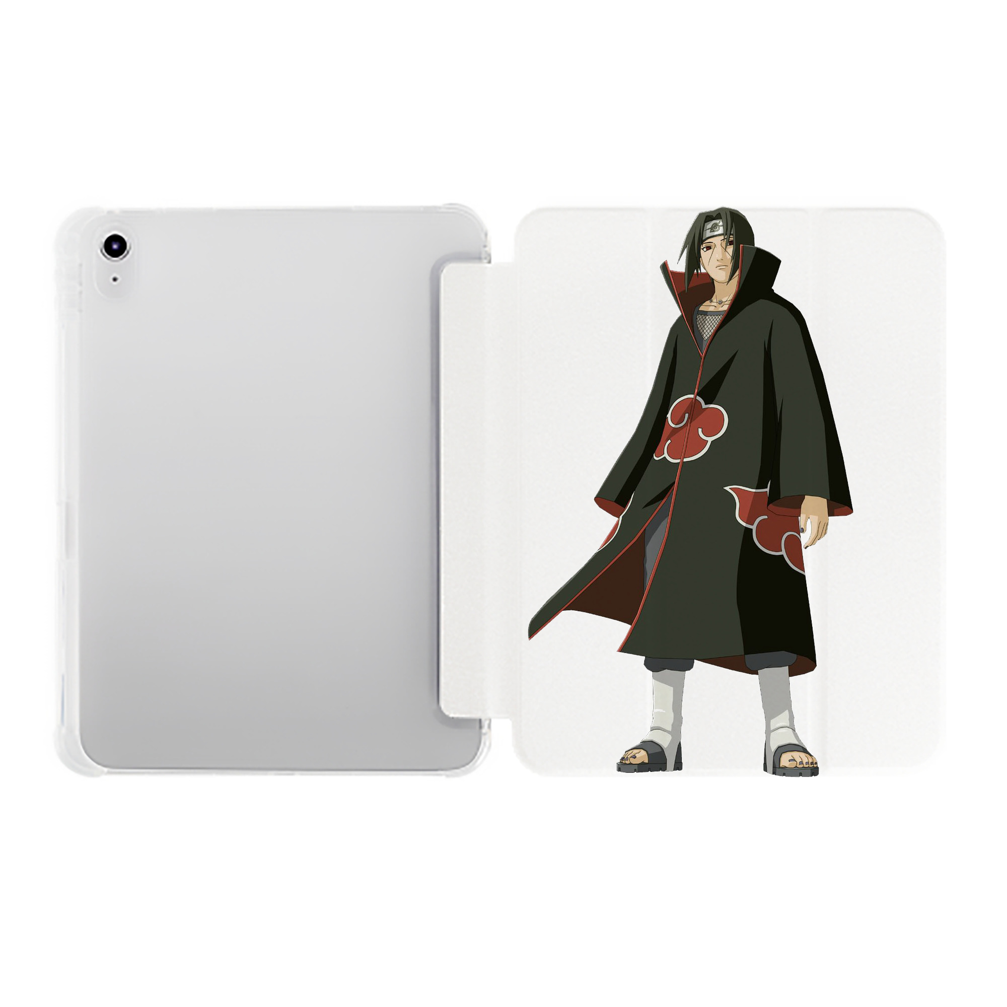 （画像用） NARUTO -ナルト- うちは イタチ Uchiha Itachi IPad ケース ペン収納付き 三つ折りスタンド PUレザー×シリコン 対応機種9.5/10.5/10.9インチ